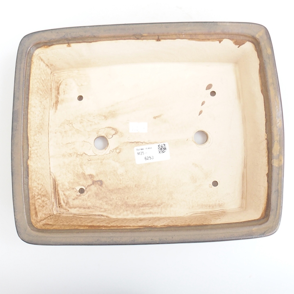 Bonsaischale aus Keramik 29,5 x 25 x 7,5 cm, braun