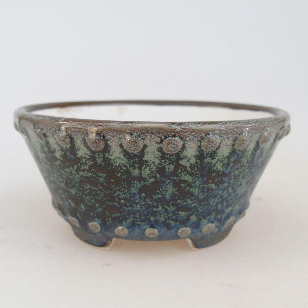 Bonsaischale aus Keramik 10,5 x 10,5 x 5 cm, grün