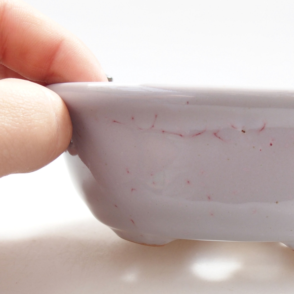 Bonsaischale aus Keramik 15,5 x 12 x 6 cm, Farbe blau