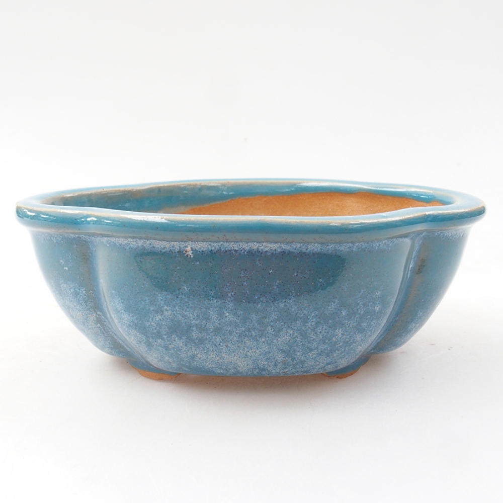 Bonsaischale aus Keramik 12,5 x 10 x 4,5 cm, Farbe blau