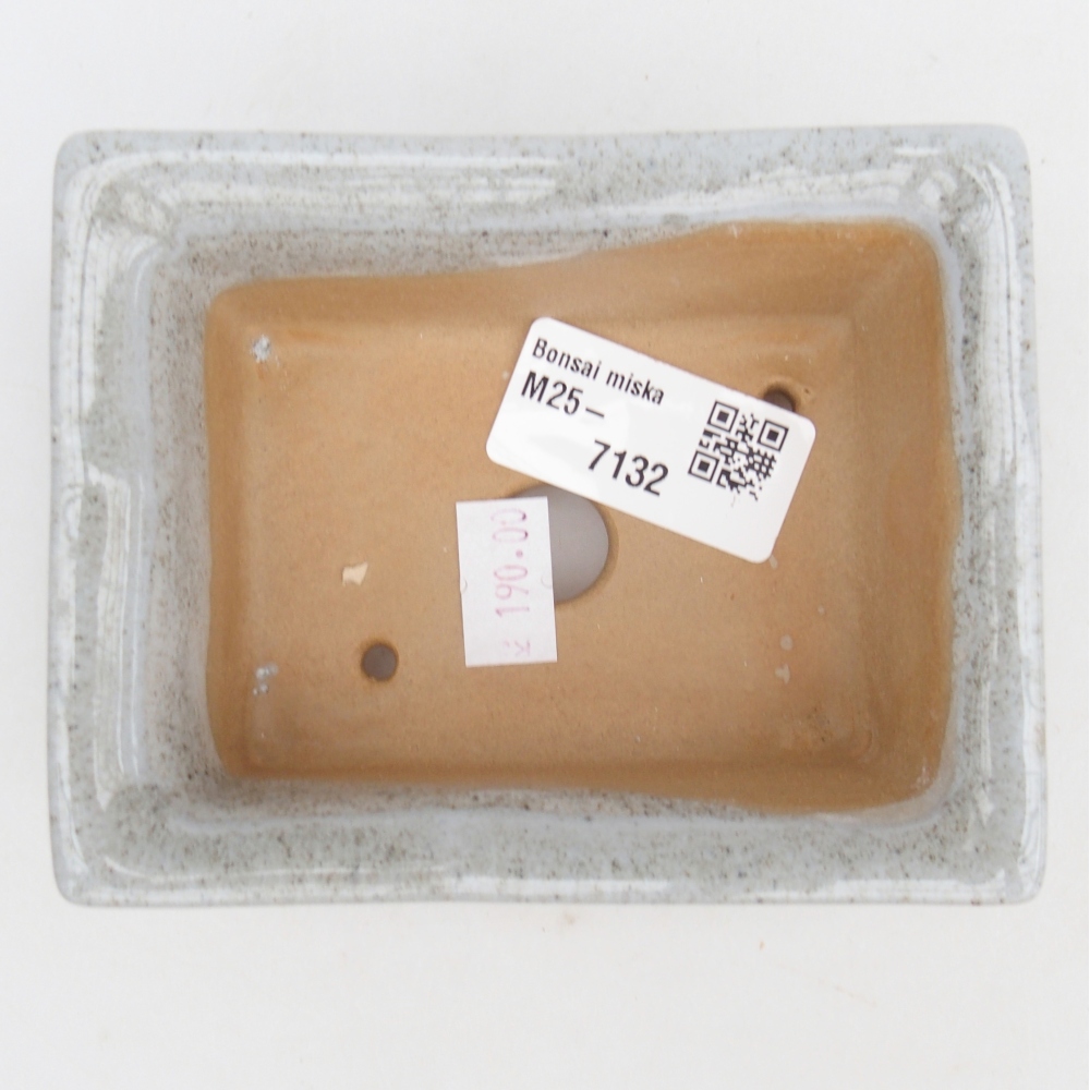 Bonsaischale aus Keramik 11 x 8,5 x 4 cm, grau