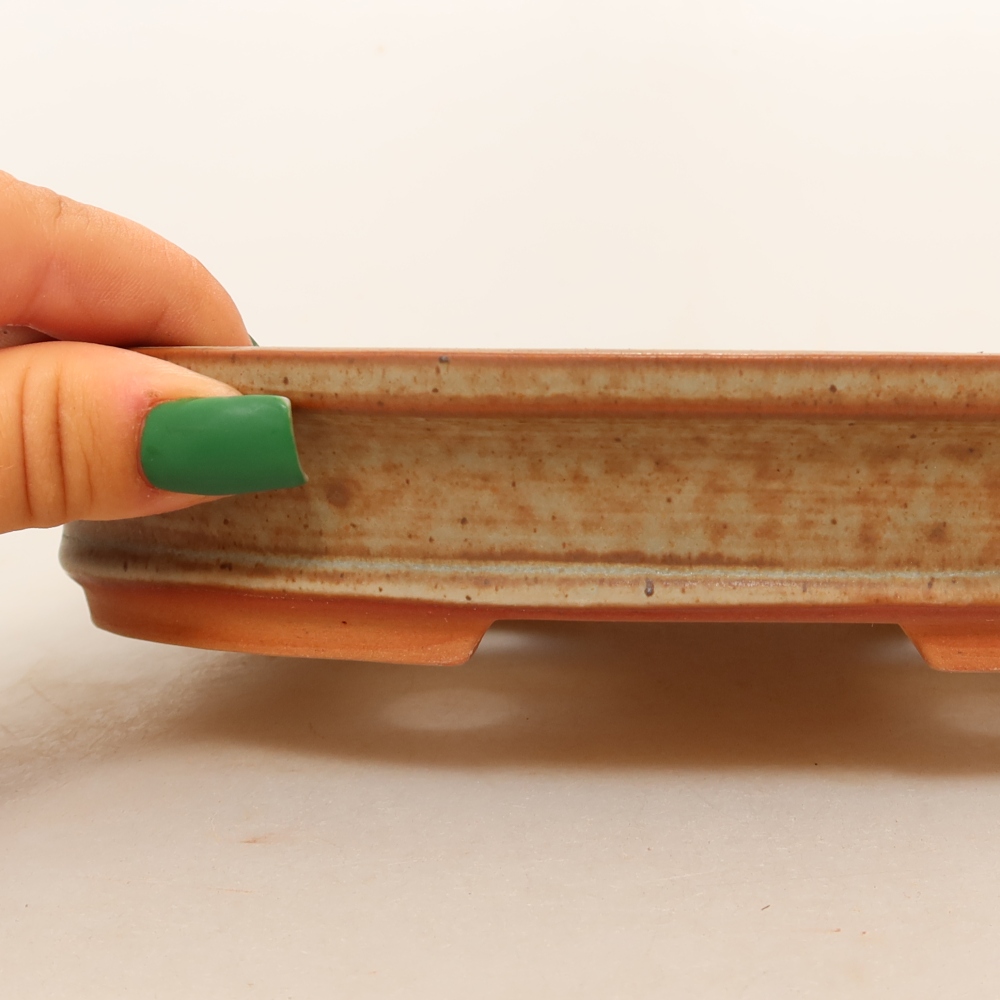 Keramikschale  21 x 15 x 4 cm, Farbe: braun