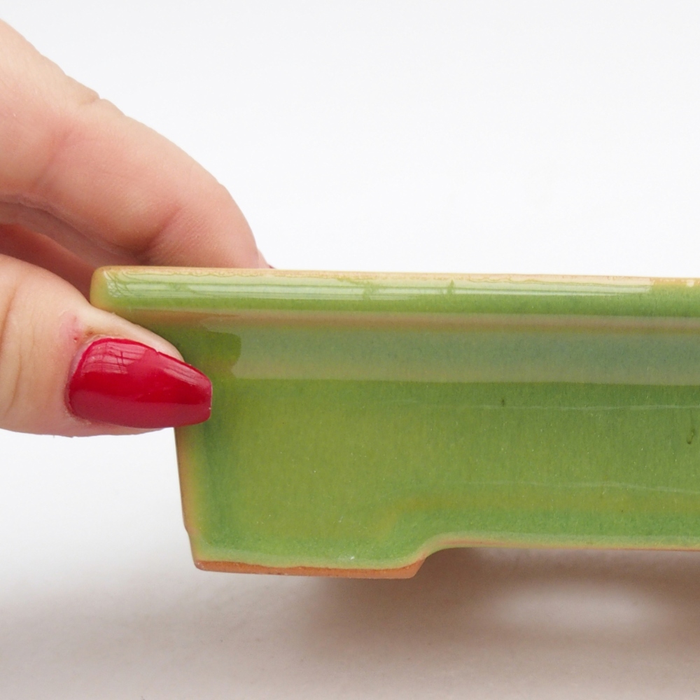 Bonsaischale aus Keramik 13 x 10 x 4 cm, grün