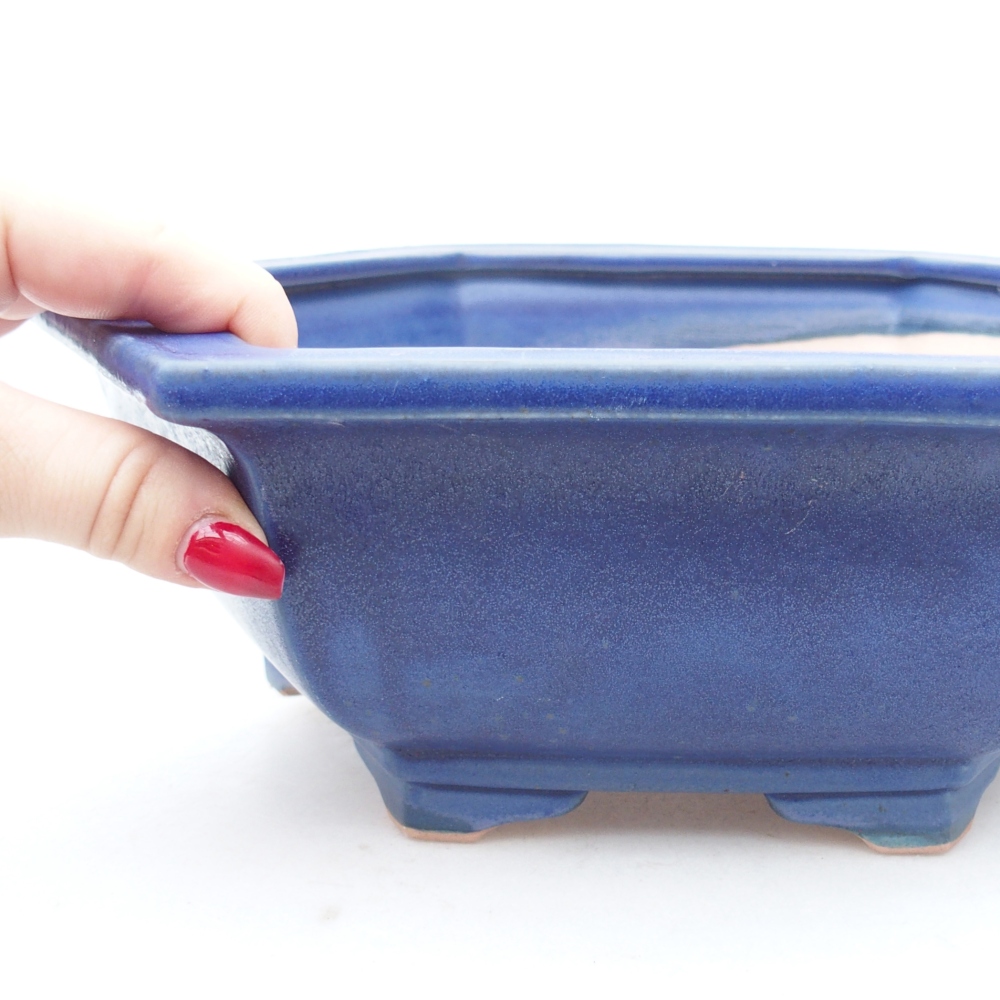 Bonsaischale aus Keramik 28 x 24,5 x 9 cm, Farbe blau