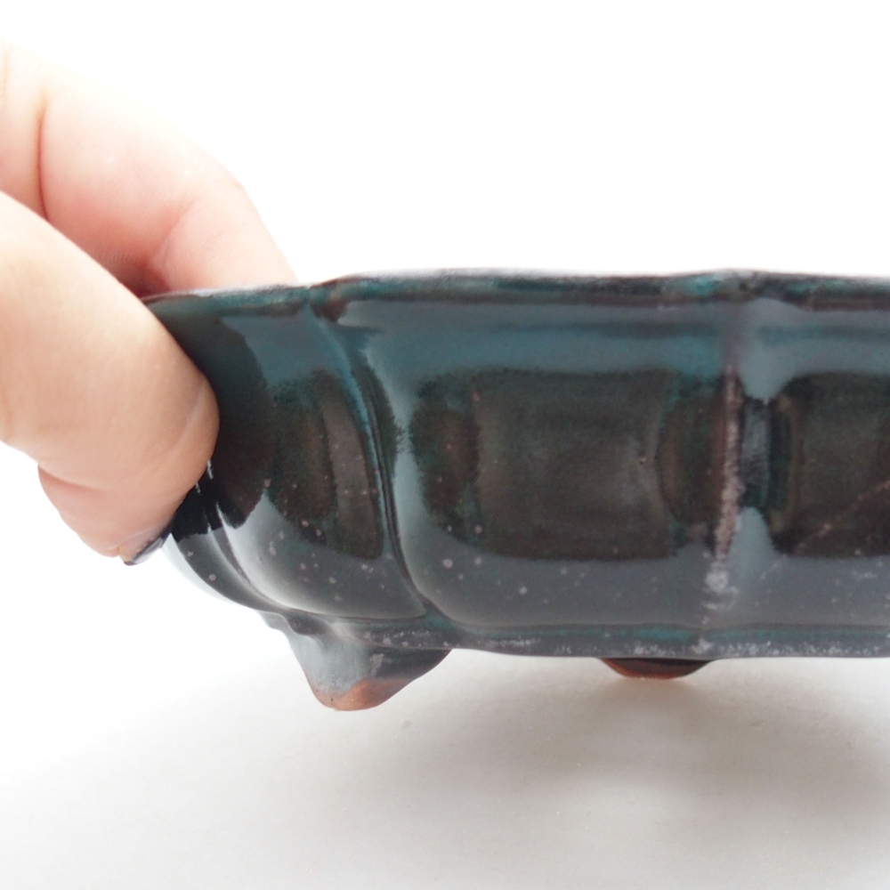 Bonsaischale aus Keramik 18 x 18 x 5 cm, grün