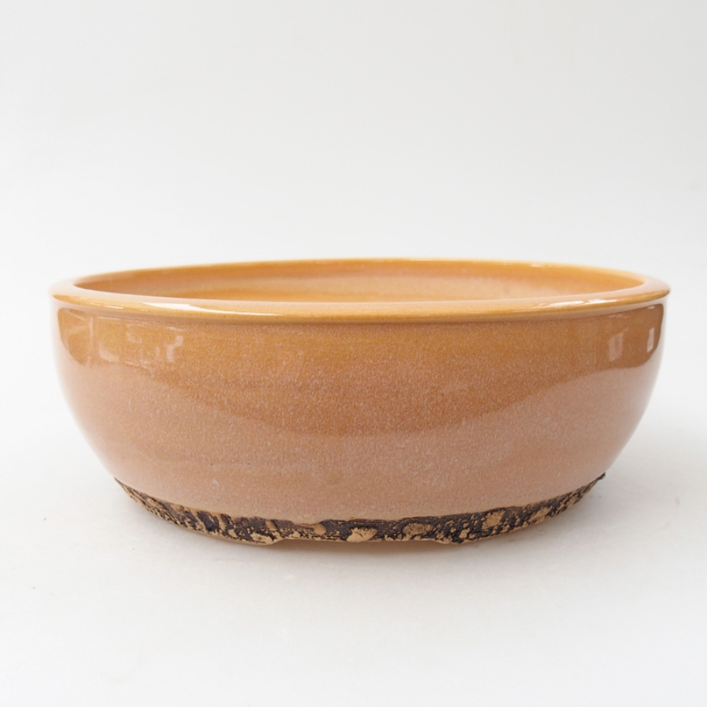 Bonsaischale aus Keramik 20,5 x 20,5 x 7,5 cm, Farbe beige