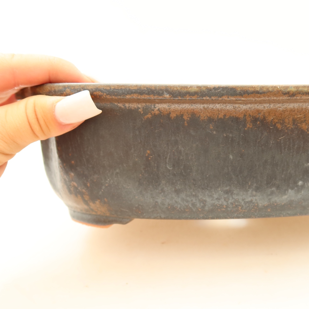 Keramik-Bonsai-Schale 24,5 x 21 x 7,5 cm, Farbe: braun