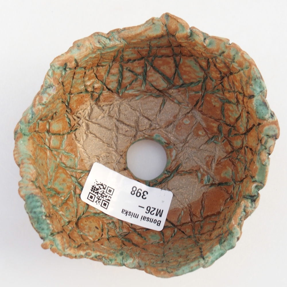 Keramikschale 10 x 9,5 x 6,5 cm , Farbe braun-grün