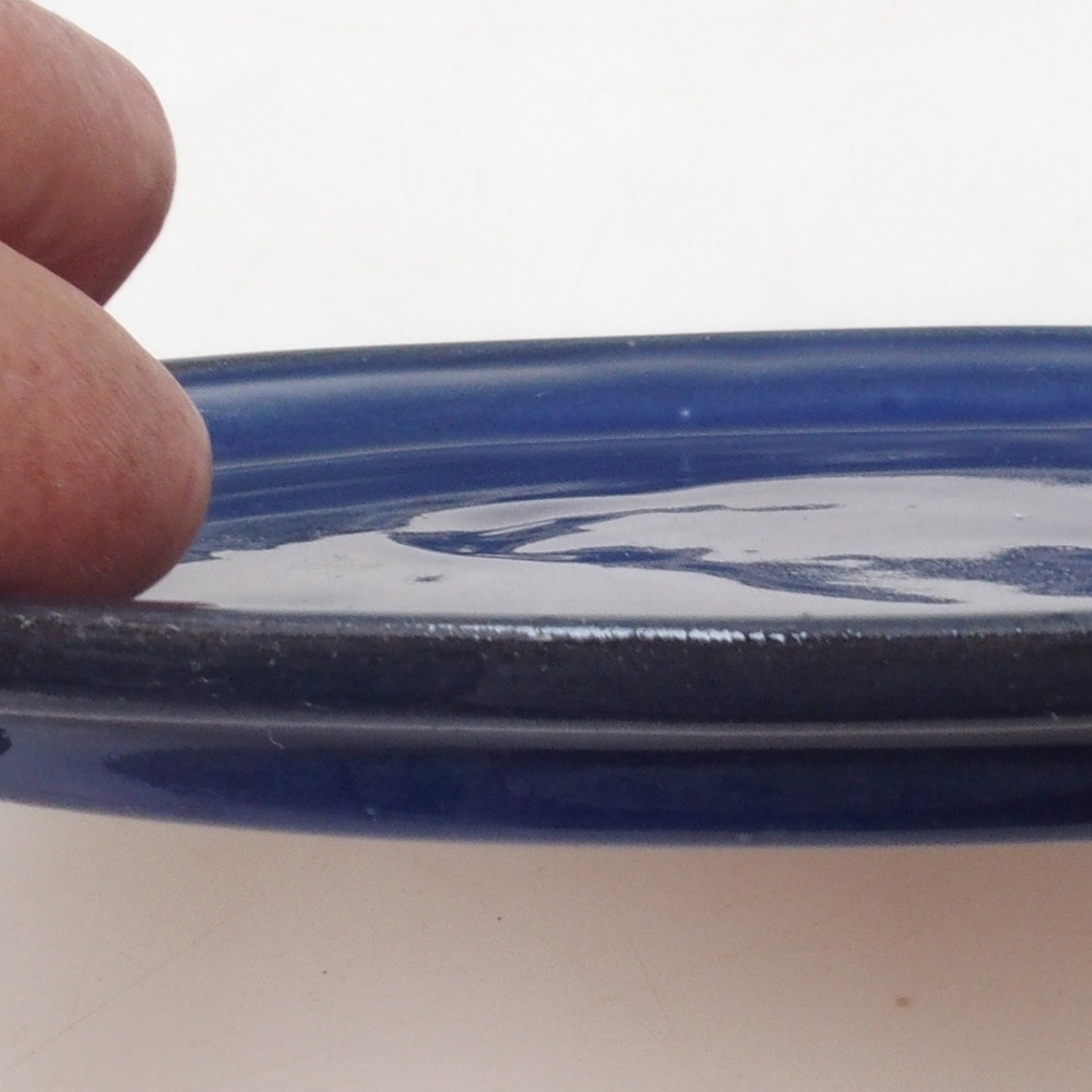 Bonsai oval Untertasse M - 22,5 x 18 x 1,5 cm - blau
