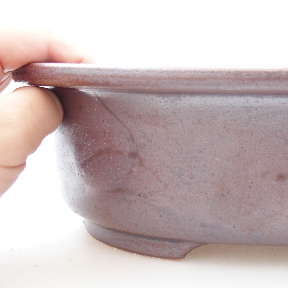 Bonsaischale aus Keramik 26 x 22 x 8 cm, braun