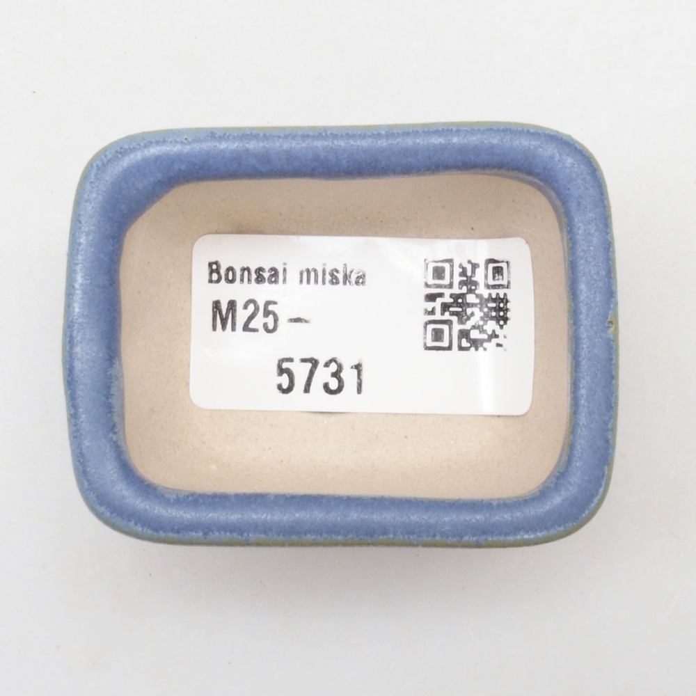 Mini-Bonsaischale 5,5 x 4 x 2,5 cm, Farbe blau