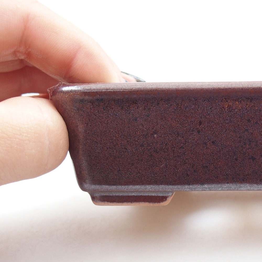 Bonsaischale aus Keramik 15,5 x 12 x 6 cm, Farbe blau