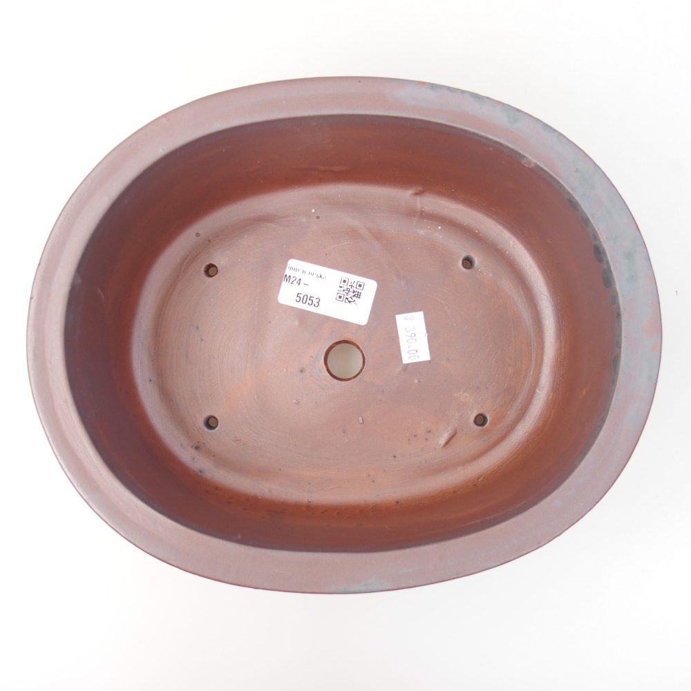 Bonsaischale aus Keramik 23 x 19 x 8 cm, metallfarben