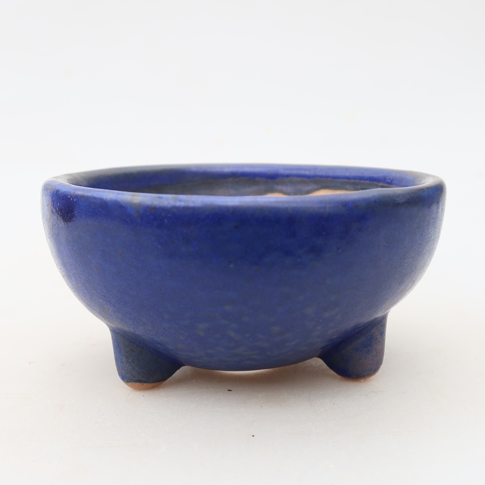 Bonsaischale aus Keramik 10 x 10 x 5 cm, Farbe blau