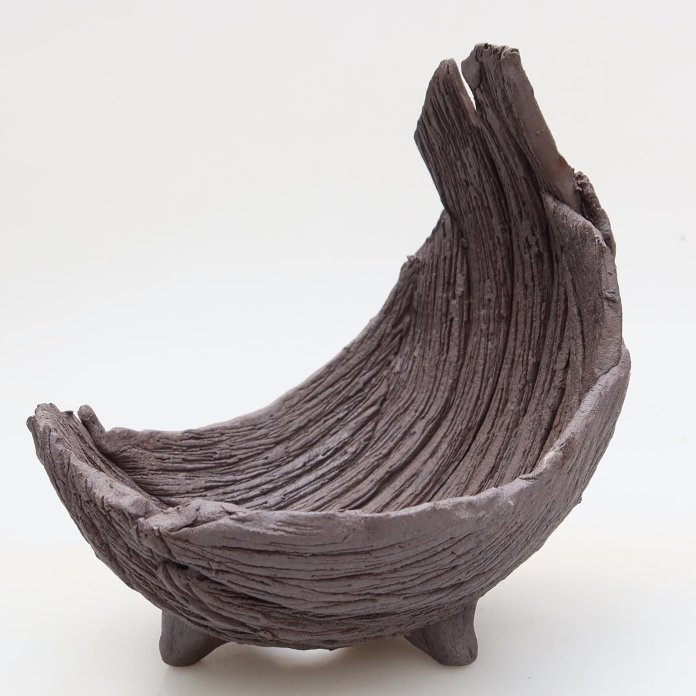 Keramikschale  13,5 x 11 x 14 cm, Farbe: braun