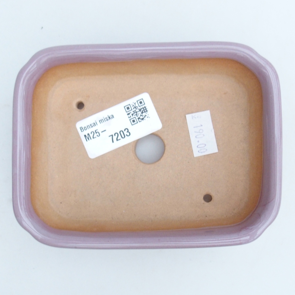 Bonsaischale aus Keramik 12 x 9 x 3 cm, rosa