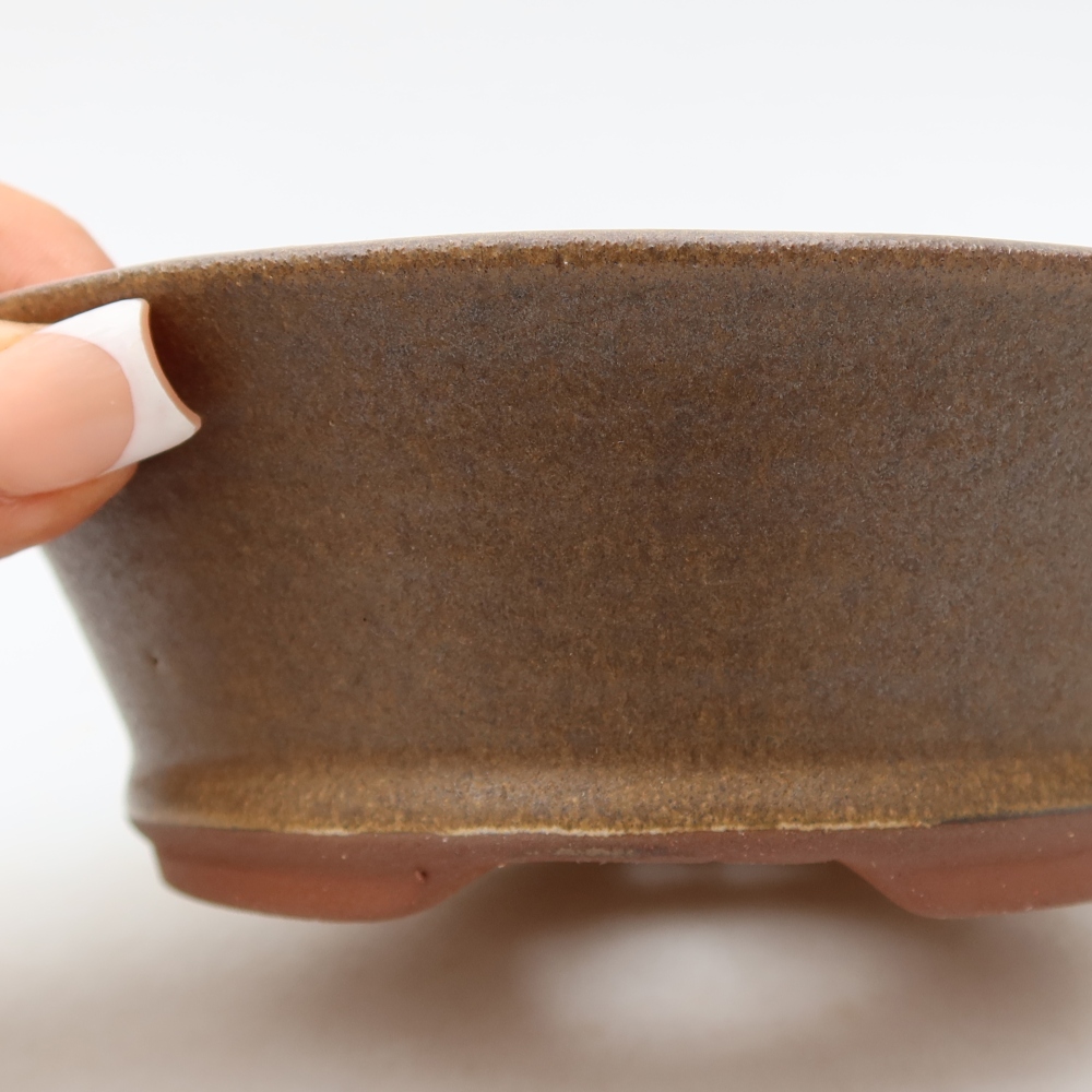 Bonsaischale aus Keramik 15 x 15 x 5 cm, braun