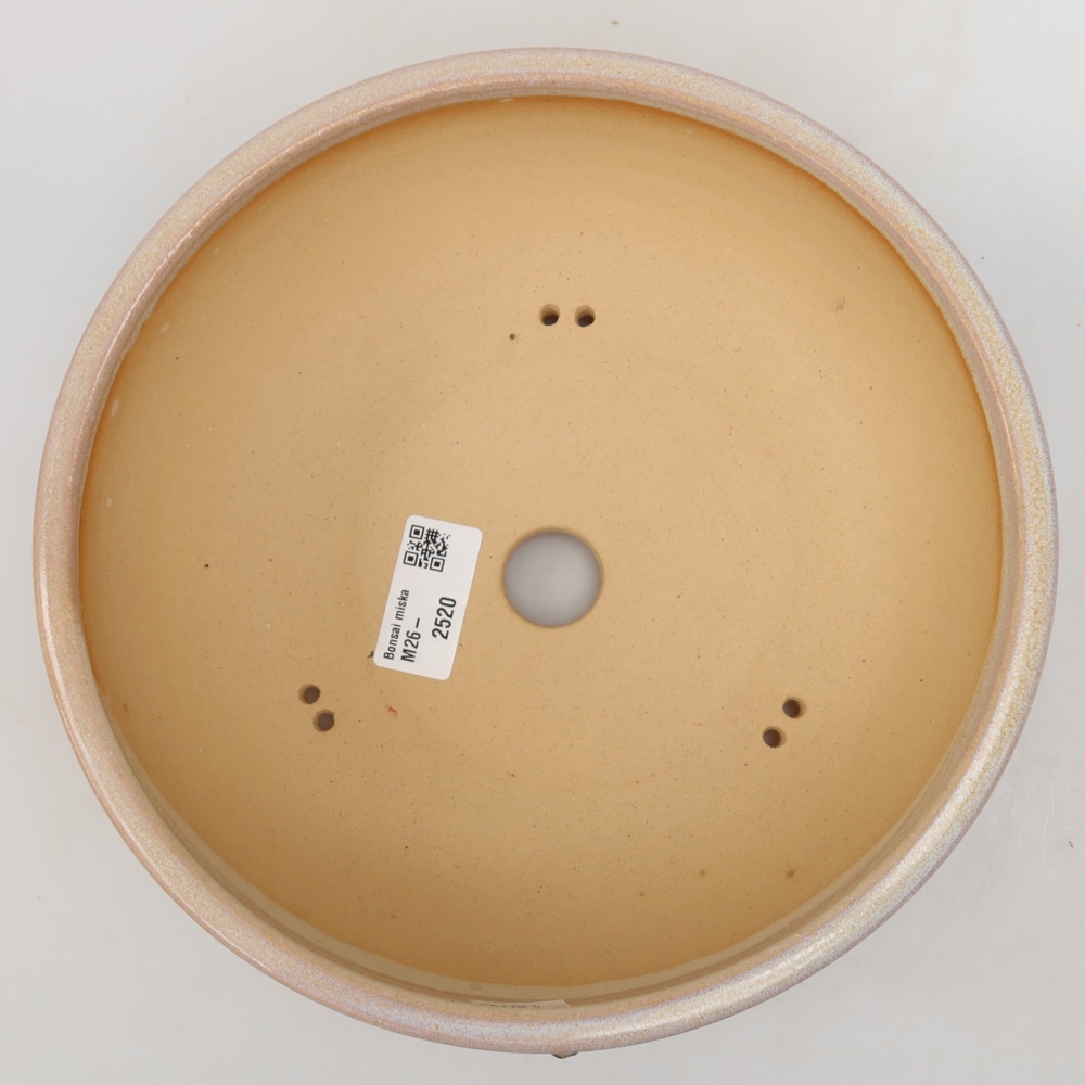 Keramik-Bonsai-Schale 22,5 x 22,5 x 7 cm, Farbe: Beige