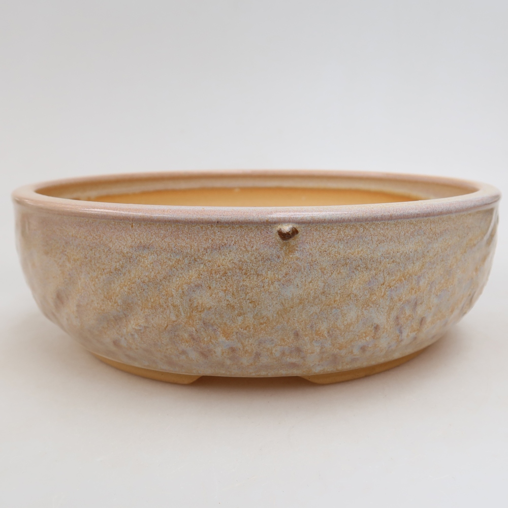 Keramik-Bonsai-Schale 22,5 x 22,5 x 7 cm, Farbe: Beige