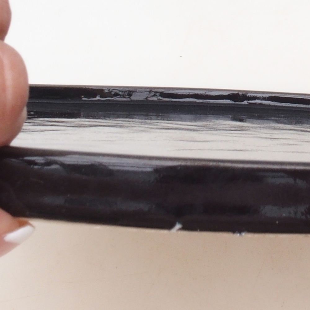 Runde Bonsai-Konsole D7-L - 28 x 28 x 1,5 cm - schwarz