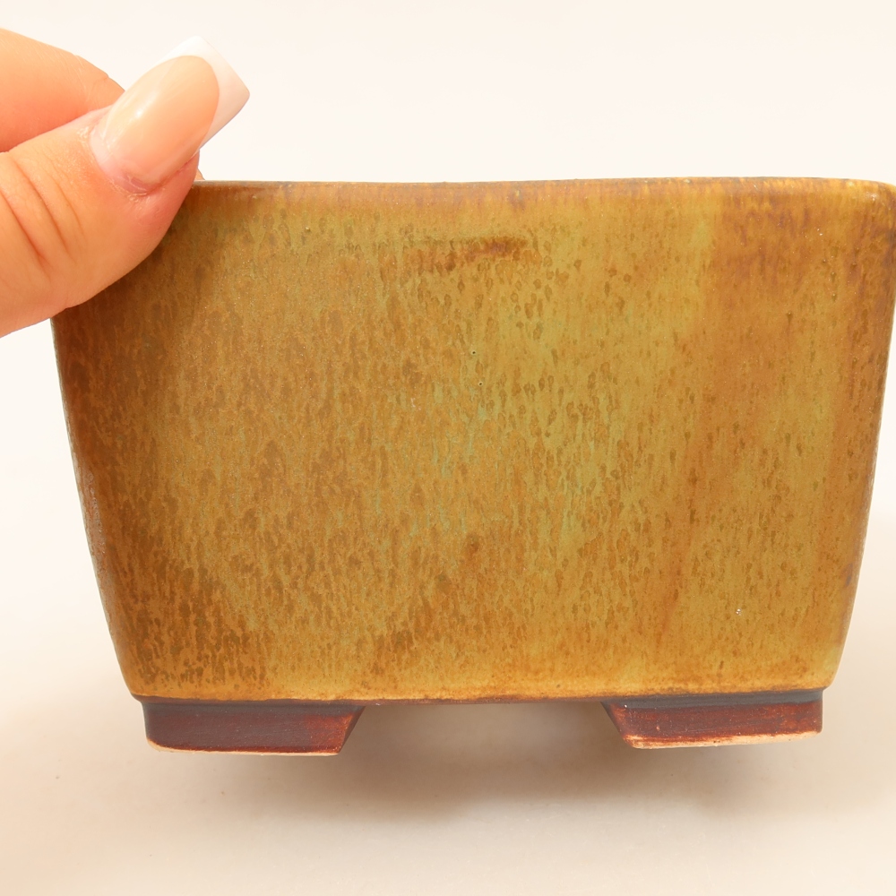 Bonsaischale aus Keramik 13 x 13 x 8 cm, grün