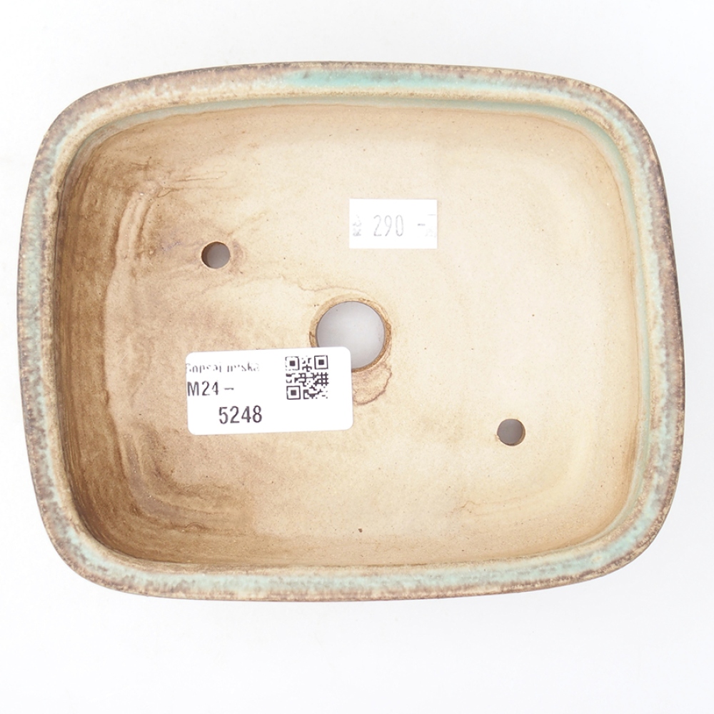 Bonsaischale aus Keramik 14,5 x 11,5 x 4 cm, grün