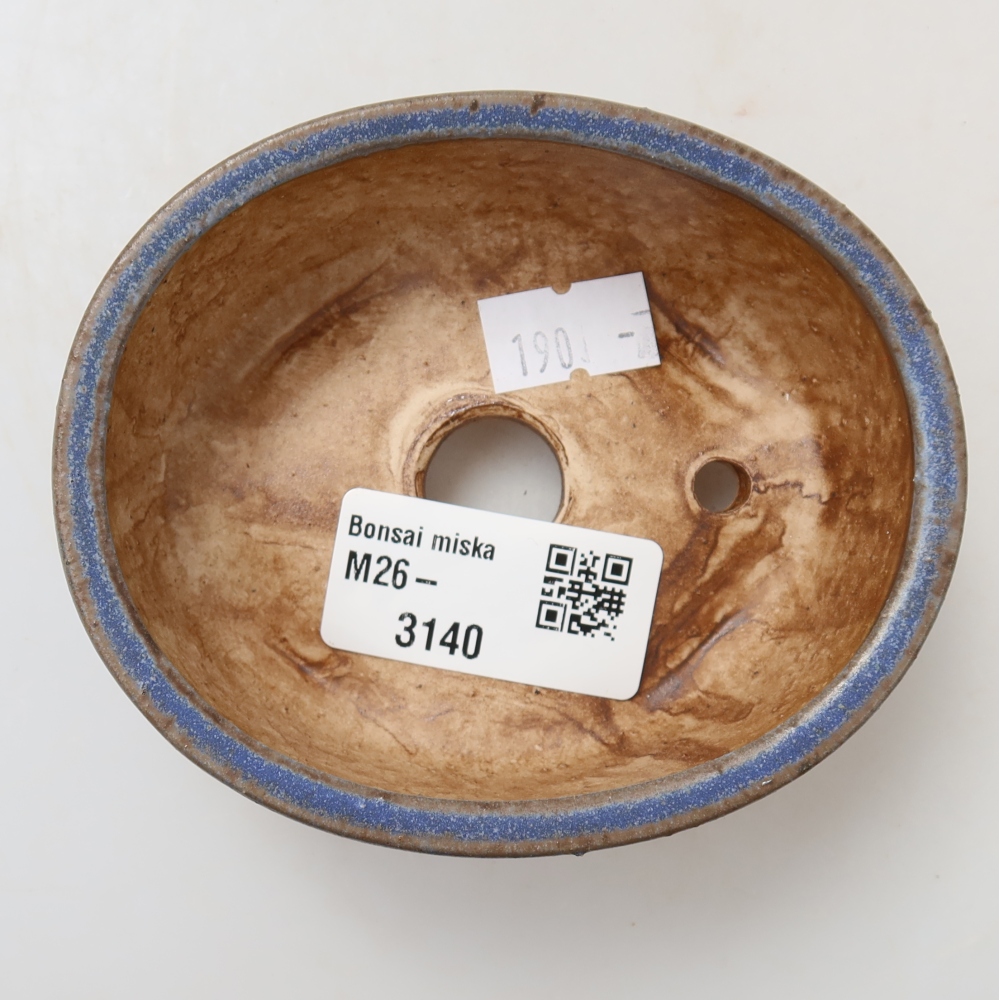 Keramik-Bonsai-Schale 9,5 x 8 x 4 cm, Farbe: Blau