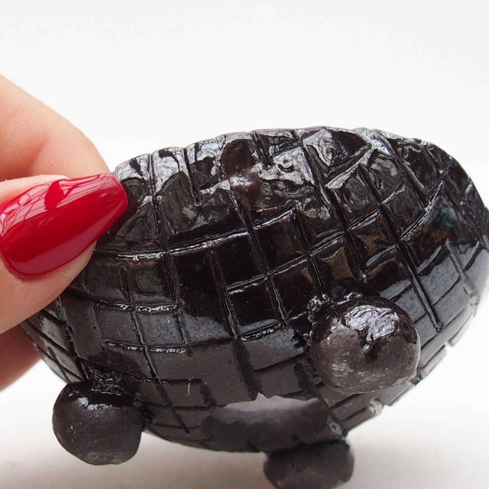 Keramikschale 8,5 x 8 x 5 cm , Farbe schwarz