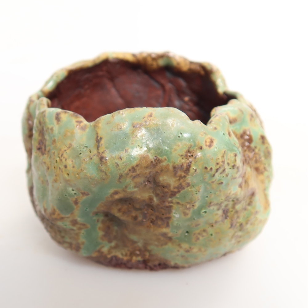 Keramikschale  7 x 7 x 6 cm, Farbe: grün