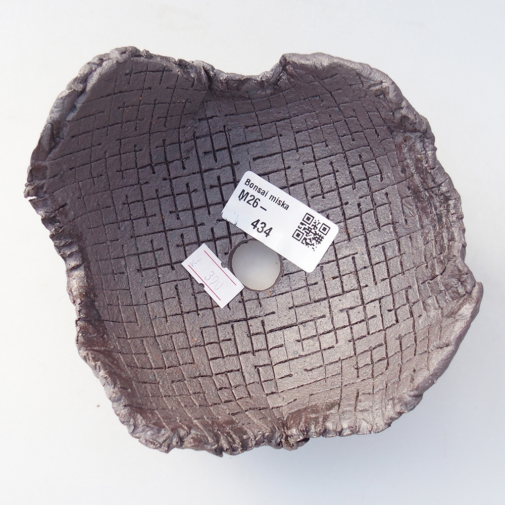 Keramikschale 13 x 12,5 x 7,5 cm , Metallic-Farbe