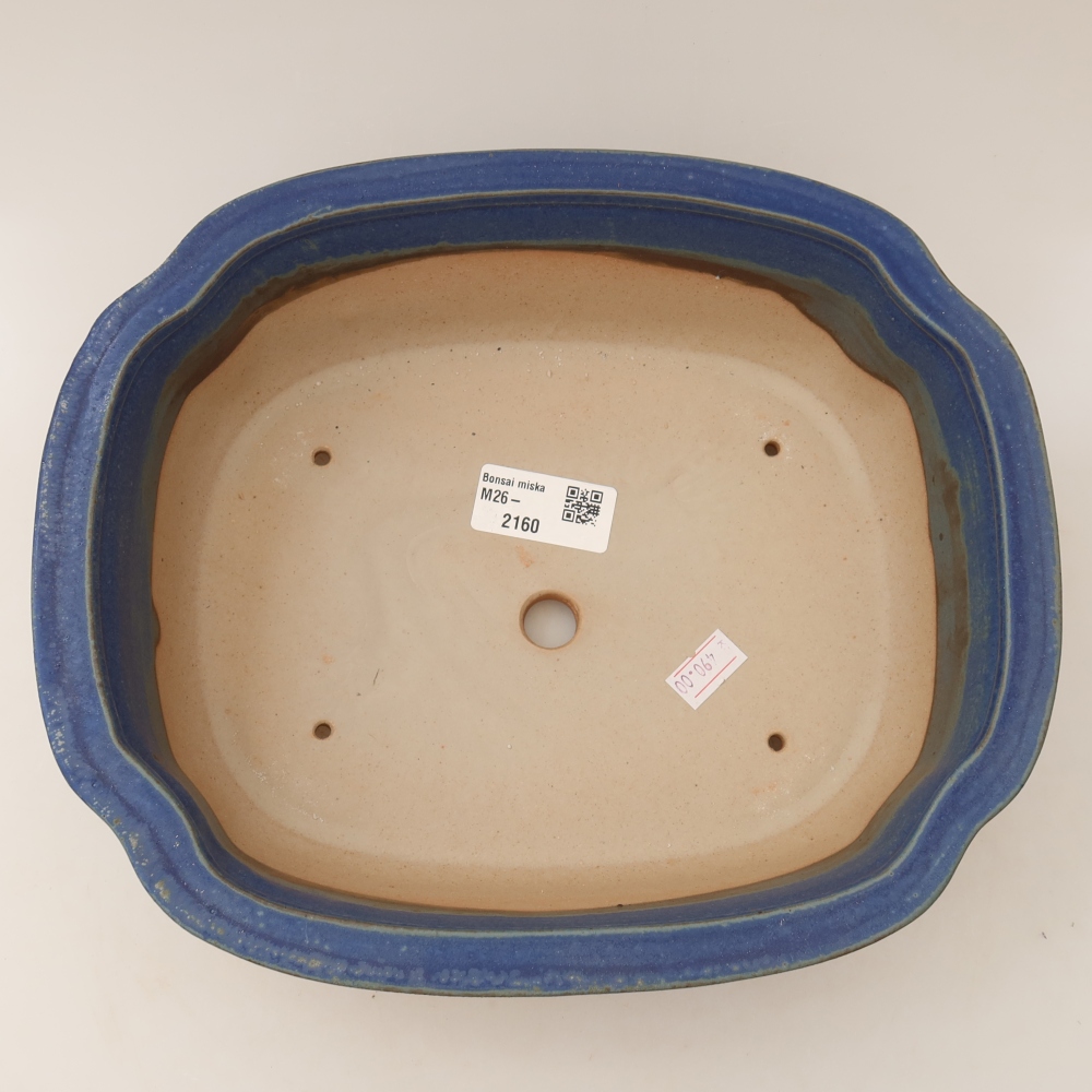 Keramik-Bonsai-Schale 24,5 x 21 x 7,5 cm, Farbe: Blau