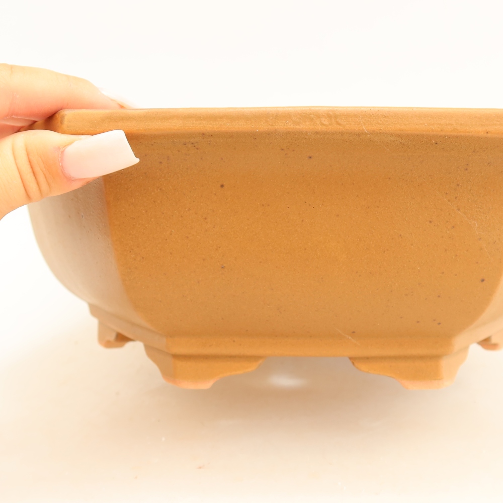 Bonsai-Schale aus Keramik, 28 x 24,5 x 9 cm, Farbe: braun