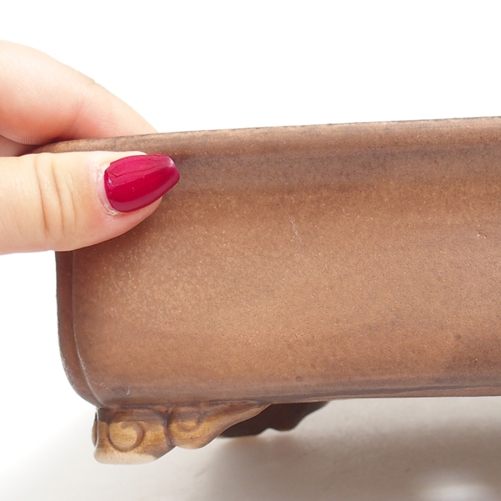 Bonsaischale aus Keramik 25 x 20 x 7,5 cm, rosa