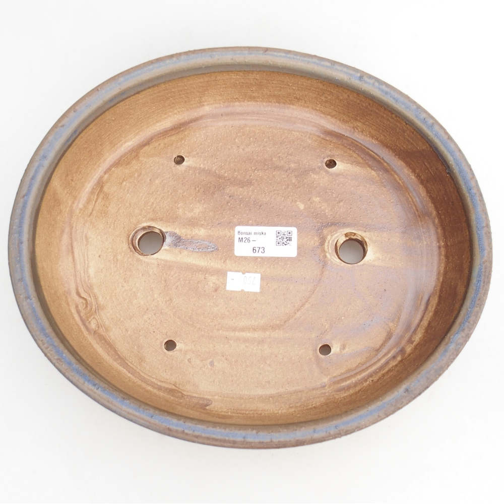 Bonsaischale aus Keramik 28,5 x 25 x 6 cm, Farbe blau