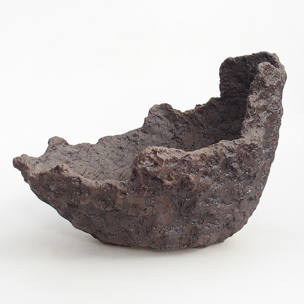 Keramikschale 24 x 21 x 20 cm , Farbe braun