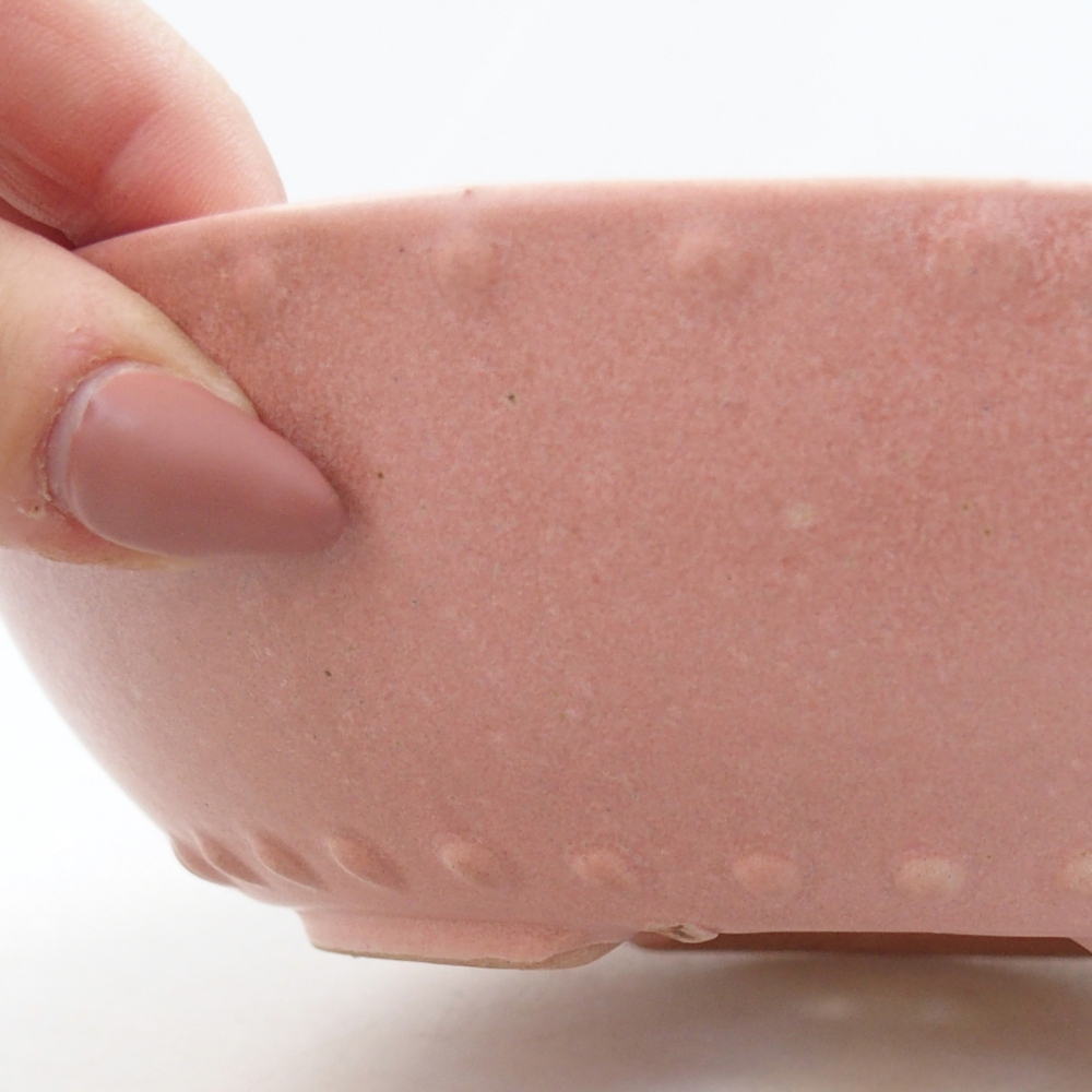 Bonsaischale aus Keramik 18 x 18 x 5 cm, rosa