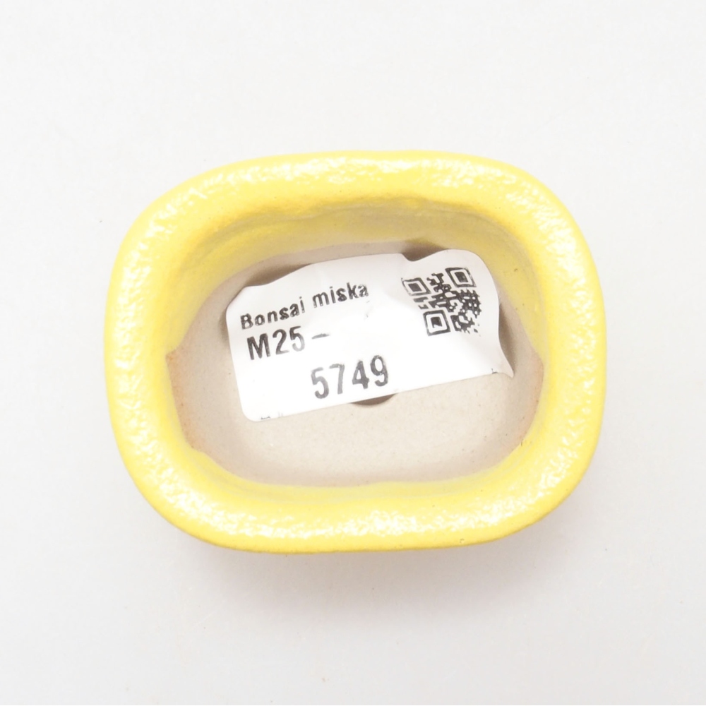 Bonsaischale aus Keramik 5,5 x 4,5 x 3 cm, gelb