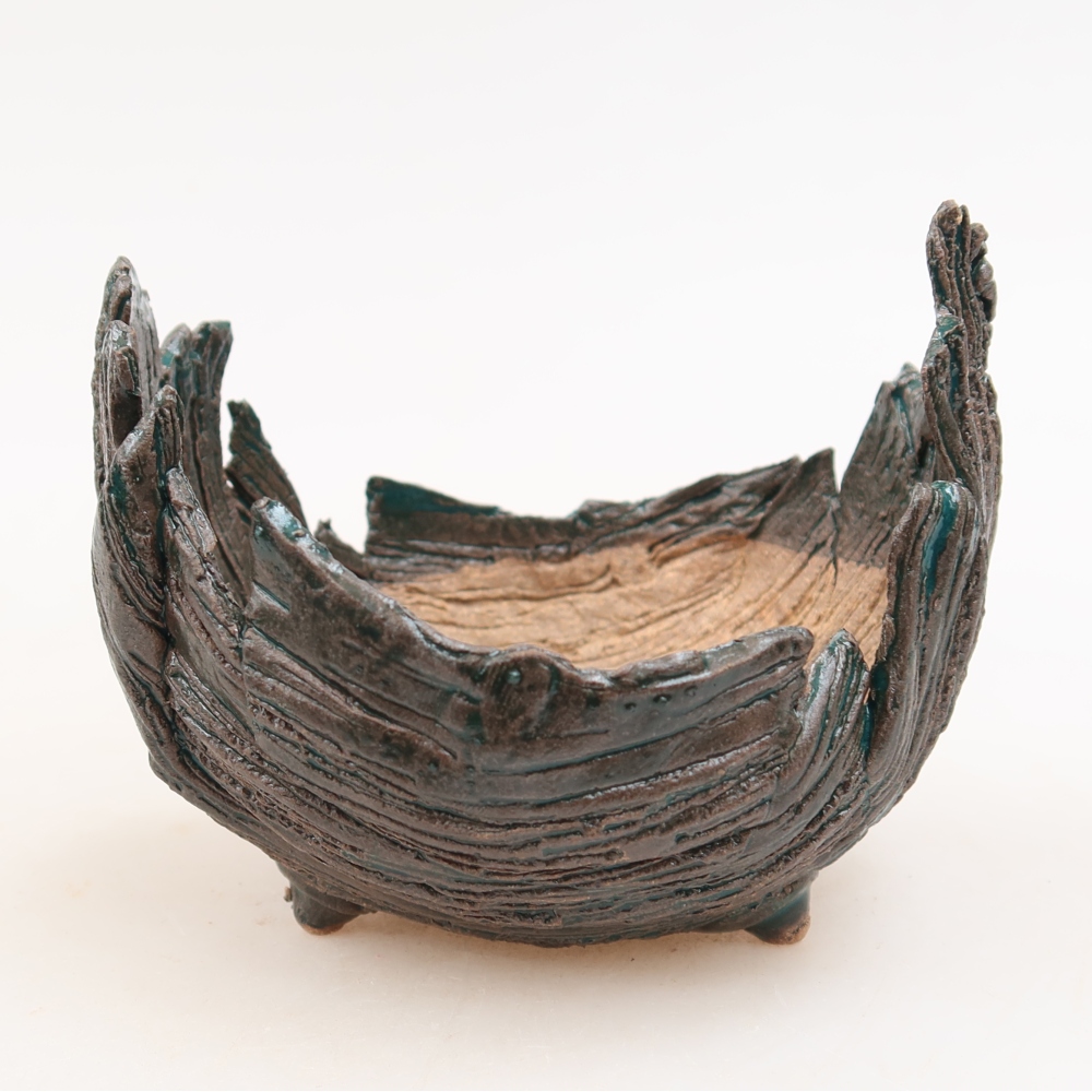 Keramikschale  10 x 8,5 x 7,5 cm, Farbe: grün