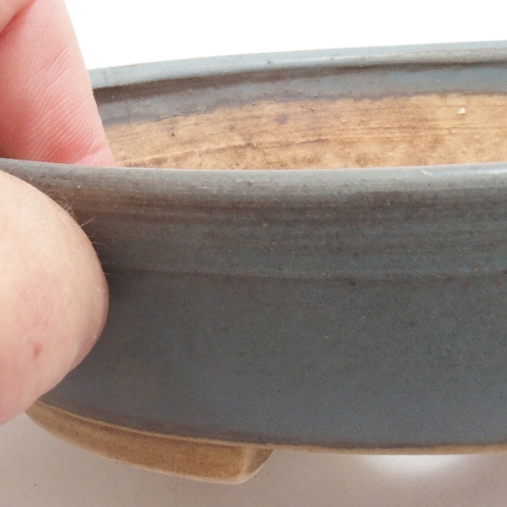 Bonsaischale aus Keramik 10 x 8,5 x 4 cm, braun