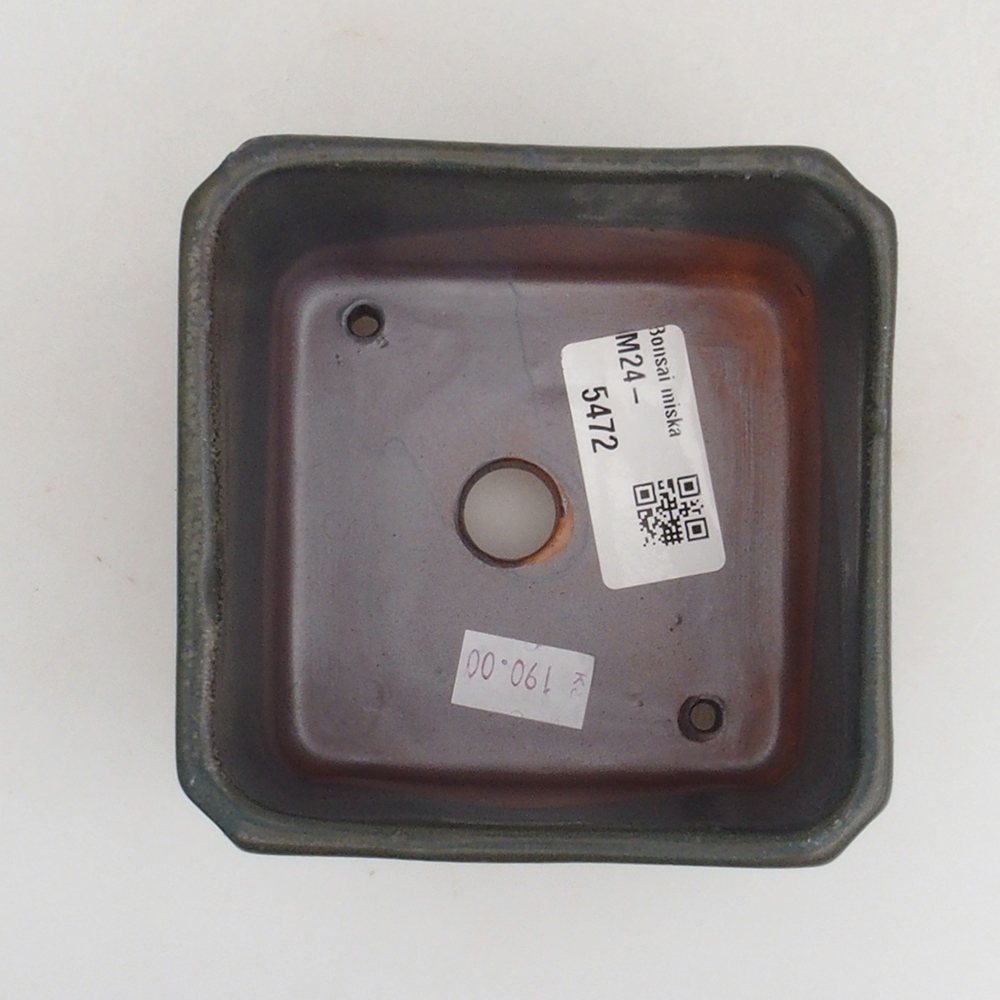 Bonsaischale aus Keramik 9,5 x 9,5 x 7 cm, grau