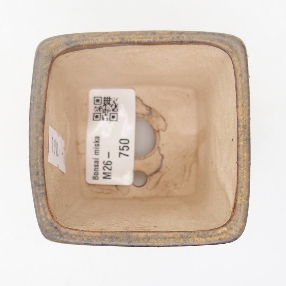 Bonsaischale aus Keramik 6,5 x 6,5 x 7 cm, braun
