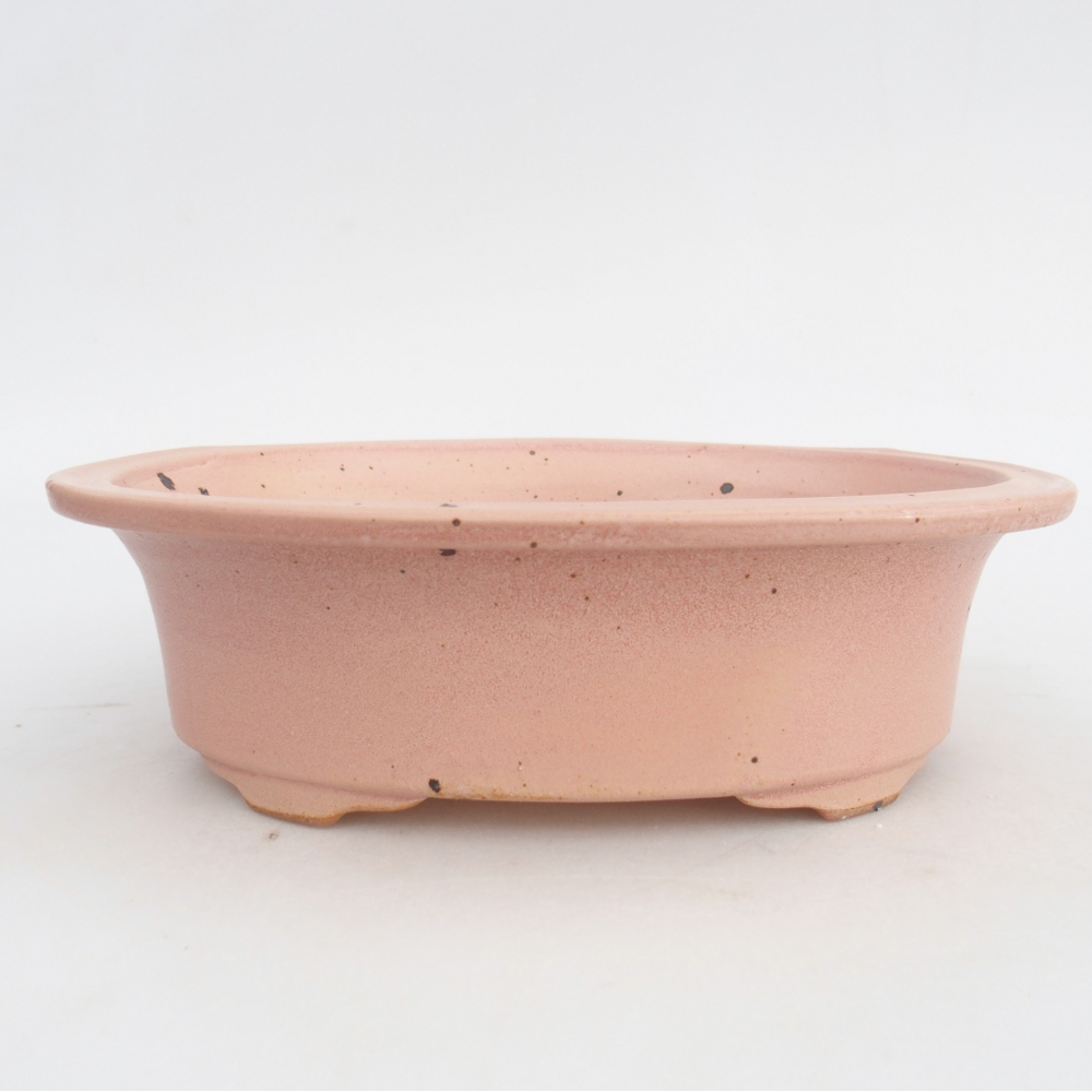 Bonsaischale aus Keramik 22,5 x 18,5 x 7 cm, rosa