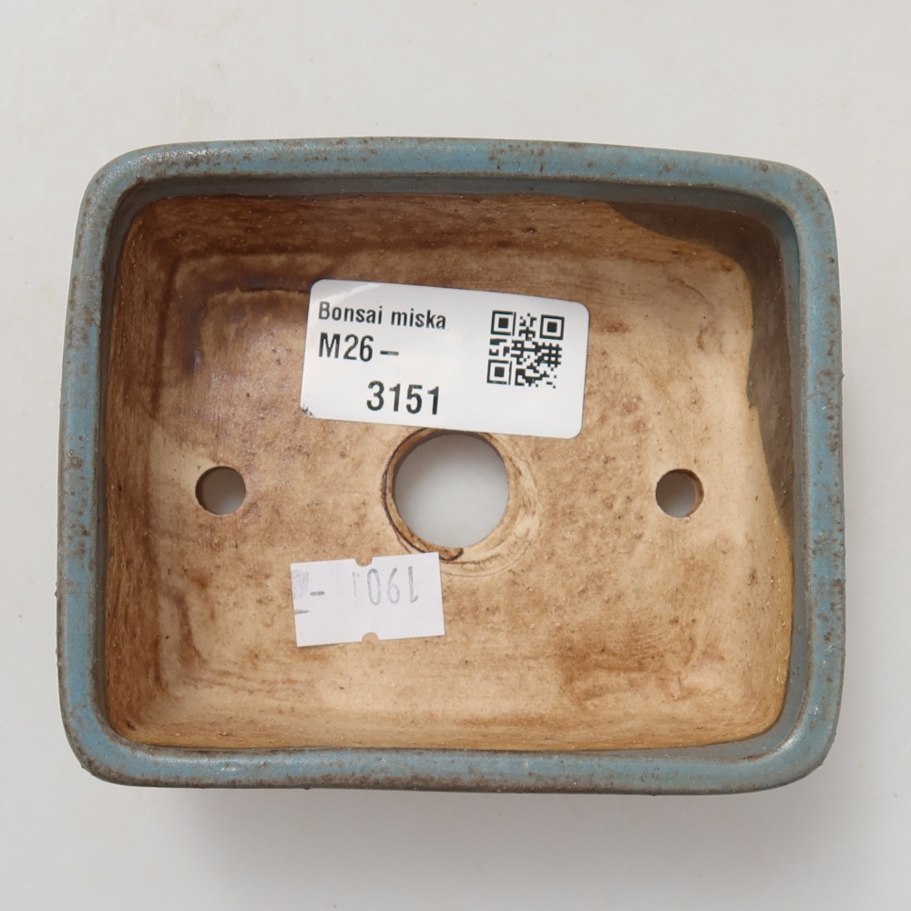 Keramik-Bonsai-Schale 10 x 8 x 3,5 cm, Farbe: Blau