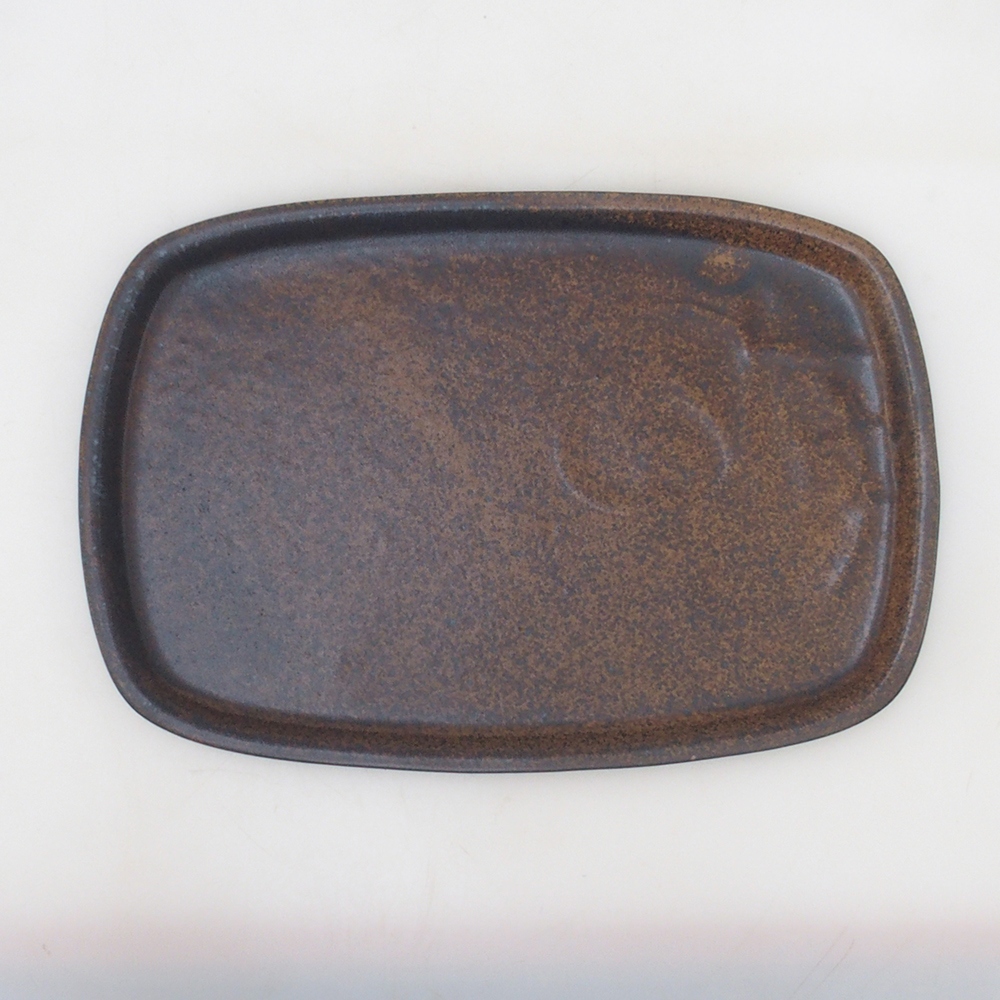 Keramikschale H10 - 34 x 23,5 x 1,5 cm - braun