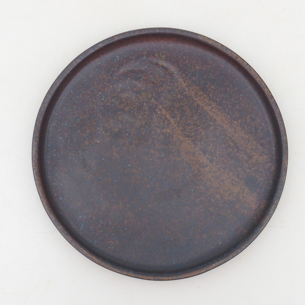 Runde Bonsai-Konsole D6-L - 13,5 x 13,5 x 1 cm - braun