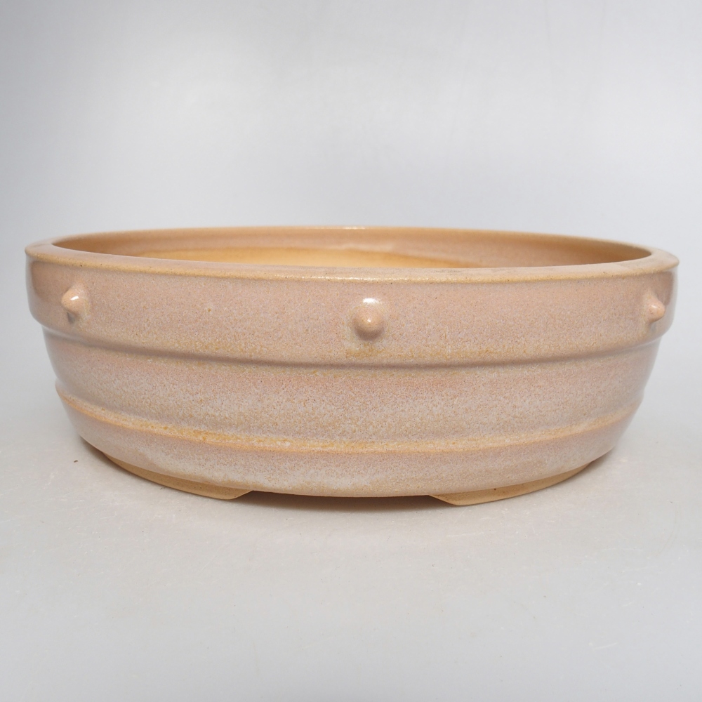 Bonsaischale aus Keramik 22 x 22 x 6,5 cm, rosa