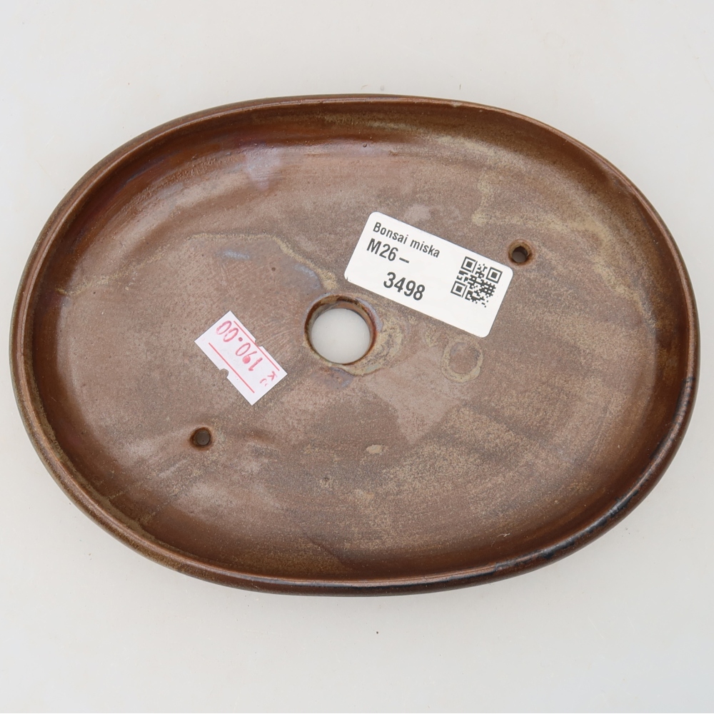 Keramik-Bonsai-Schale 17 x 12 x 2,5 cm, Farbe: braun