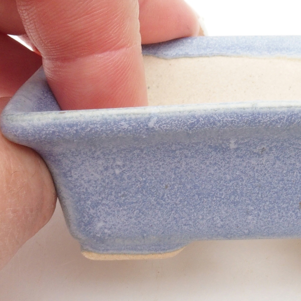 Mini-Bonsaischale 7,5 x 5,5 x 2,5 cm, Farbe blau