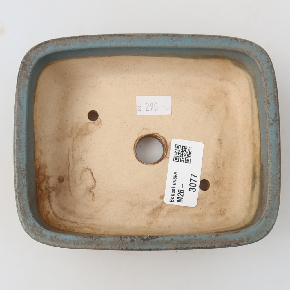 Bonsaischale aus Keramik 14 x 11,5 x 4,5 cm, Farbe blau