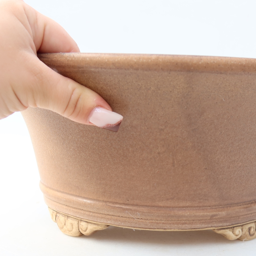 Keramik-Bonsai-Schale 29 x 29 x 12,5 cm, Farbe: Rosa